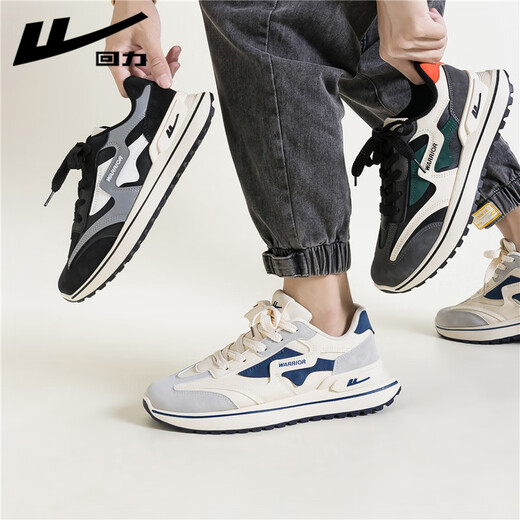 Warrior official men's shoes summer sports shoes men's versatile breathable casual running shoes men's trendy mesh dad shoes