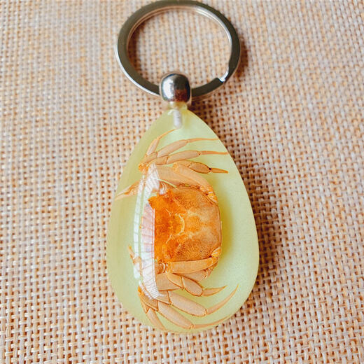 DR-FLVVS insect luminous amber car keychain ring Korean version cute cartoon pendant for men and women as a gift Bumblebee-luminous buckle