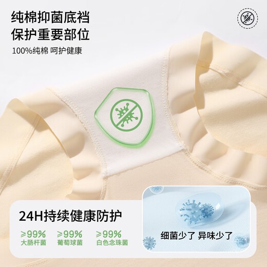 FENTENGCARE 3-pack of antibacterial high-waisted tummy control pants, seamless tummy control, pure cotton crotch, large size cotton women's underwear