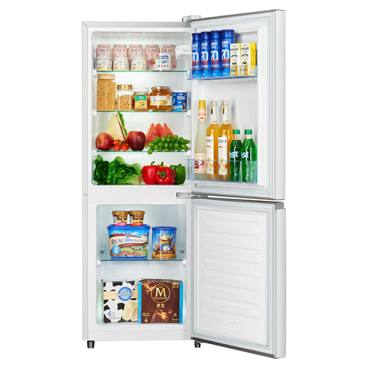 AUX household double-door mini refrigerator refrigerated freezer fresh-keeping small refrigerator dormitory rental energy-saving refrigerator state subsidy 128 liters BCD-128K153 Galaxy Gray