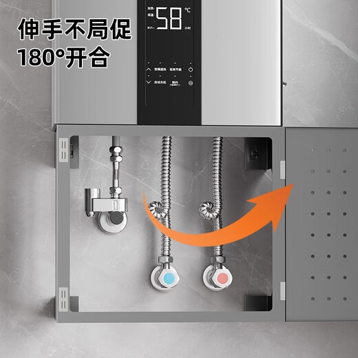 L AMAVO gas water heater shielding cover kitchen wall-mounted furnace pipe natural gas pipe hiding decorative cover hole plate shielding plate customized special photo contact customer service thickened carbon steel upgraded traceless can open the door