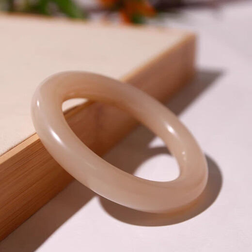 
DR GRAFFCARNY lotus powder Hetian jade bracelet lotus powder bracelet Qinghai lotus pink jade bracelet fat round strip bracelet SN1049 53mm