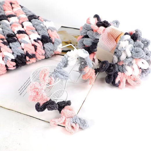 Neue Fingerwolle Donut Strick-Ohrgarn DIY Medium Dicke Wolle handgestrickt