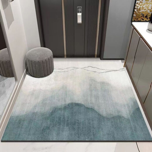 Xinlin silicone non-slip bottom entrance mat floor mat aisle living room door mat is stain-resistant, washable and light luxury minimalist 01 100*120 cm (environmentally friendly and can be cut)