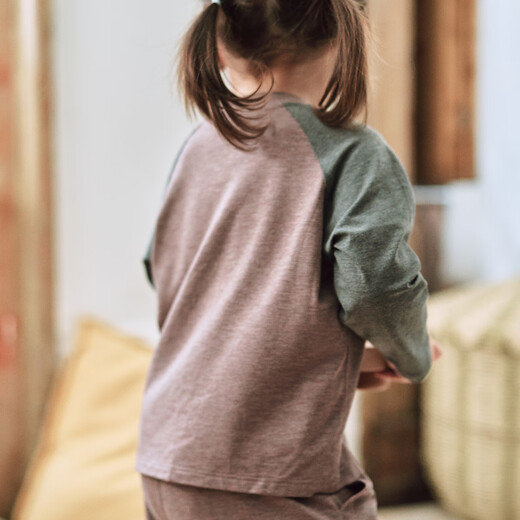 Diseños de nidos para bebés ropa casera para niños de primavera y otoño de primavera y otoño pajama de ragamas y niñas camisetas bayas de algodón de bambú de bambú (camiseta de manga larga delgada) 90 (altura recomendada 80-92cm)
