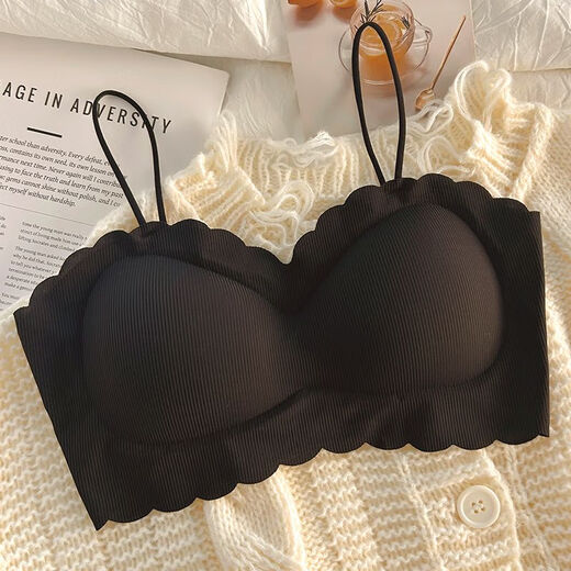 XEYC underwear without straps push-up bra and tube top underwear without straps push-up bra and tube top seamless underwear black + white 2 pieces M recommended 75-105 Jin Jin equals 0.5 kg