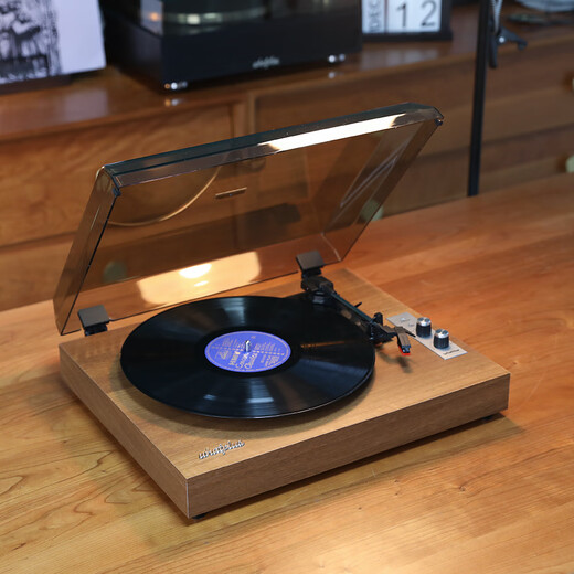 Ask and add WHATPLUS From1900 vinyl record player retro Bluetooth audio integrated record player birthday gift high-end gramophone audio living room film record player glue walnut