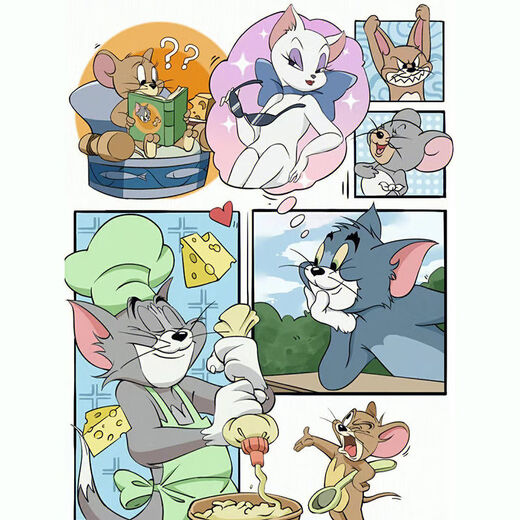 桃李世家TomJerry猫和老鼠1000片拼图高颜值卡通动漫成人儿童益智玩具礼物 猫和老鼠-M1349 1000片木质拼图礼盒装