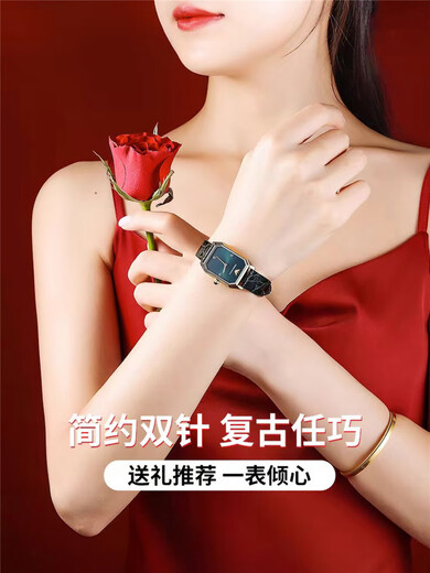 Armani Ladies Watch Fashion Diamond Inclay Belt Fritillaria Quartz Small Green Watch Square Trend AR11149 AR11408