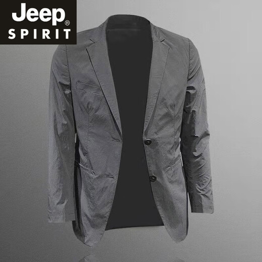 JEEP SPIRIT European Station Men's Wear 2025 Spring and Autumn European Station New Men's Trendy Suit Korean Jacket Black New Product Black Double-breasted Suit Men/Men's Suit/Female 2XL Recommended 150-170Jin Jin is equal to 0.5 kg
