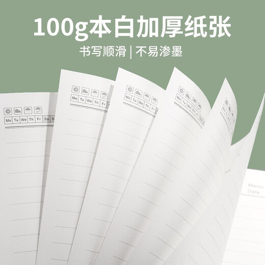复古羊巴皮活页本本子定制2024新款笔记本可拆卸大学生日记本软皮面写字本可收纳加厚工作会议记事本刻字 12033-笔插活页本 A5绿色
