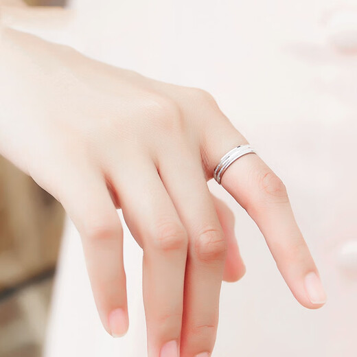 MZMZ pt999 platinum ring for men, platinum couple ring, frosted ring, wedding, Valentine's Day, birthday gift for girlfriend, PT999 platinum ring-live mouth