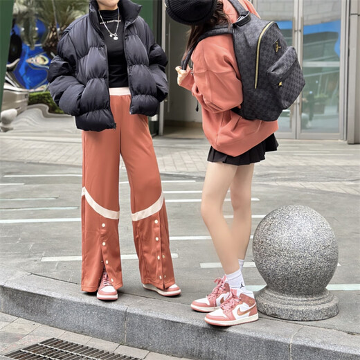 耐克（NIKE） Air Jordan 1 Mid AJ1 蓝色 防滑耐磨运动舒适复古休闲篮球鞋 FB9892-670粉色 36.5