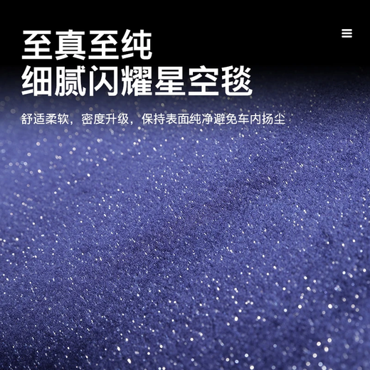 别克GL8脚垫星空地毯满天星绒面全包围防滑地毯phev陆尊脚垫改装 原车轨道二排夜空咖1片 七座3899尊享版/4199奢享版