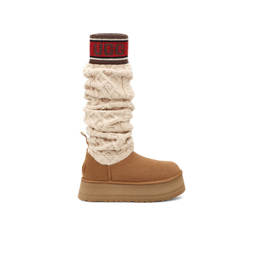 Ugg Winter New Women's Spide Sole Clásico Calcetines Altos botas de nieve 1144044 Che Maroon 38