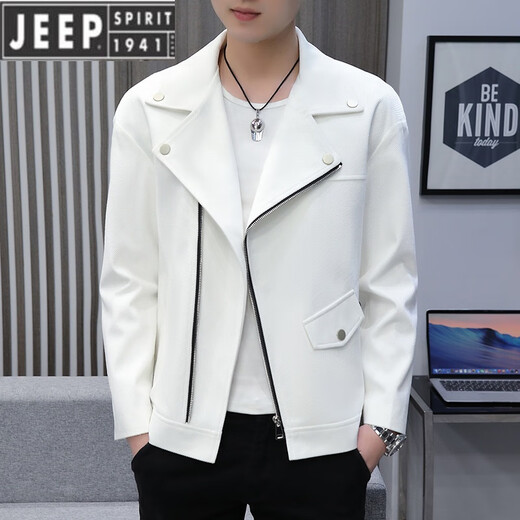 
JEEP SPIRIT spring and autumn short windbreaker men's British small suit jacket casual jacket Korean style trendy slim and handsome suit Golden mink khaki plus cotton thick XL