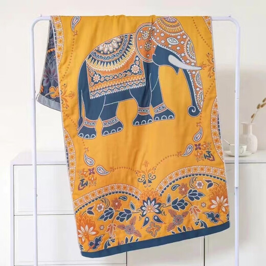 80*160 cm gauze bath towel, pure cotton, thickened and enlarged, beach sports wrap, travel nap blanket, colorful flowers 80*160