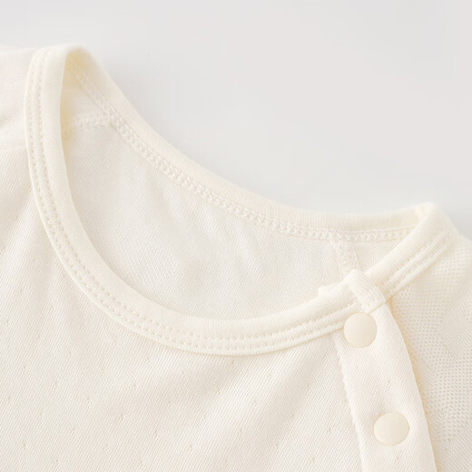 GARDEN CITY baby nightgown spring and autumn pure cotton double layer jacquard male and female baby anti-kick quilt nightgown one-piece children's long-sleeved pajamas apricot weight about 210g, 20-24 degrees can be worn alone 120cm pullover