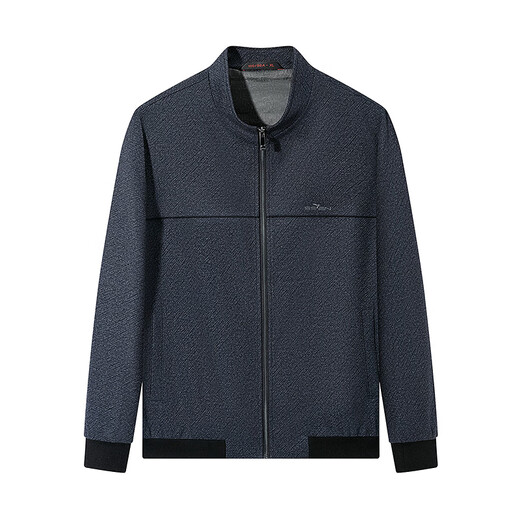 Qipai stand collar jacket men's autumn and winter fashion trend young and middle-aged thick men's casual woolen jacket