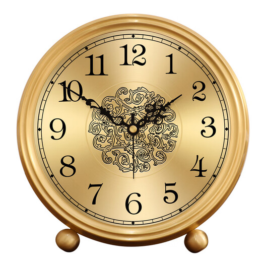 Cairns high-end brass pendulum table clock living room modern simple desktop clock ornaments sitting pendulum clock 2025 new 0806B multi-layered copper frame + classic dial