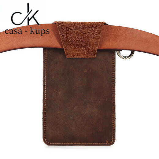 casa-kupsCK男包手机包男腰包烟盒钥匙包夏天运动干活工地腰间小包装放 6621啡色