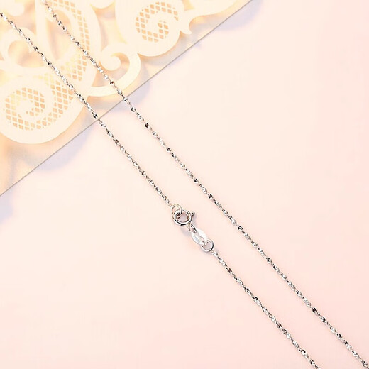 PT950 platinum necklace for women, platinum clavicle chain, long and short, thin platinum necklace, versatile plain chain for girlfriend, snake bone chain, light luxury style 40cm