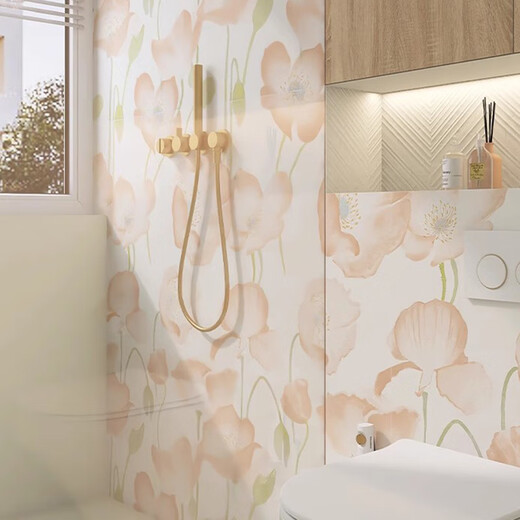 Azulejos de pared de fondo de baño de estilo xmsj de baño cremoso 600x1200 Morandi Medias de pared Flower Tiles 600 mm1200mm 691