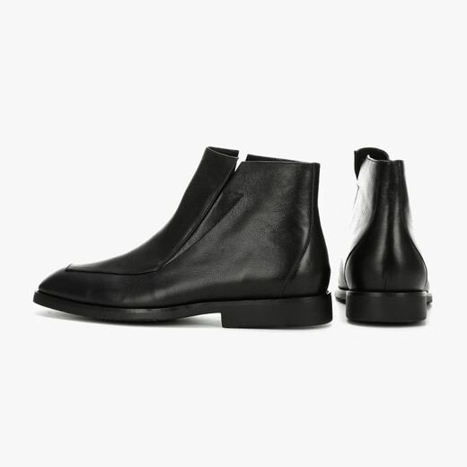 Walker Shop Martin Boots Men [High Top British Style] Spring Chelsea Boots Short Boots Fashion Leather Shoes Mid Top Boots Black 38