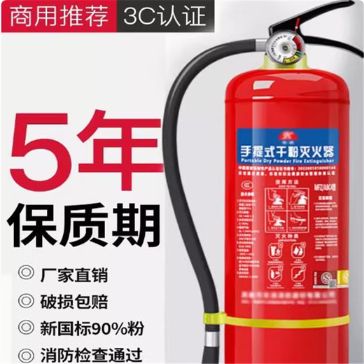 Taoya PVHY Portable Drow Powder Extintinger 4 kg de autos de 4 kg para el uso del hogar 12358 kg [Jin equivale a 0.5 kg] National Standard Fire Box 1 kg Dry Powder Extintinguisher (National Standard) Vehículo Uso