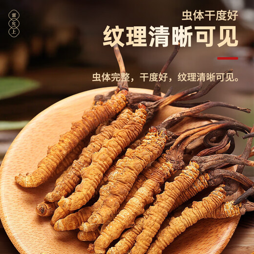 雷允上【官方】冬虫夏草 高端礼盒高档补品送人长辈父母礼盒 虫草5根/g 1g约5根