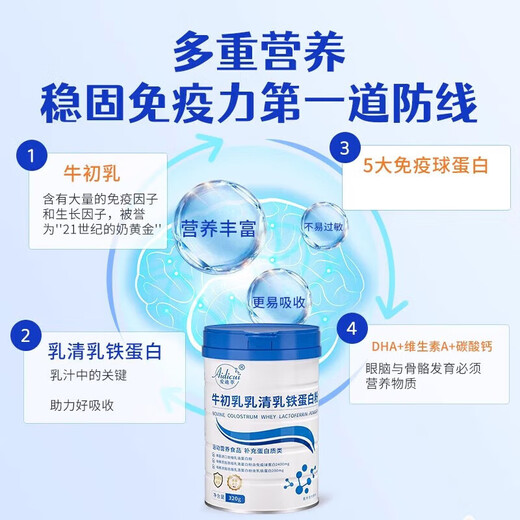 GMGL AIDII LACTOROFERRIN Bovine Colostrum Whey Lactroferrin Powder Children's Immune Auto-Protection 1 peut