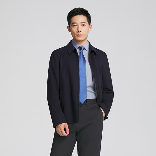 YOUNGOR (YOUNGOR) executive jacket men's autumn and winter young and middle-aged lapel single executive jacket wool micro-elastic fabric business mall same style Navy YJJK415461FFA M 170/92A