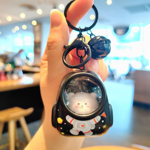 Cute bear keychain couple bag pendant internet celebrity atmosphere light keychain claw machine gift couple