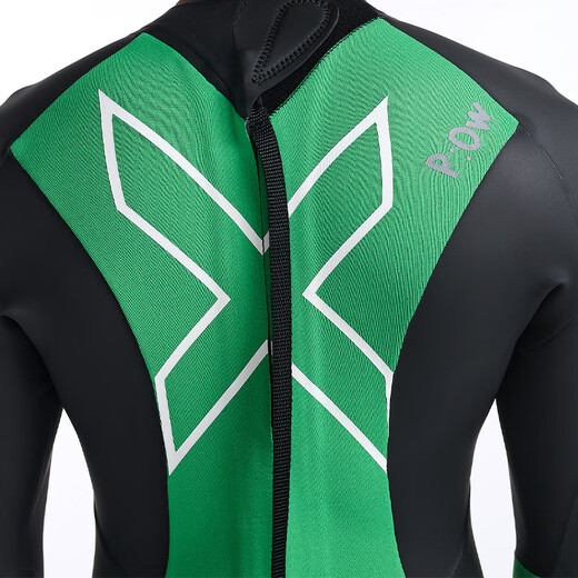 2XU Propel Series P 1 long-sleeved cold wetsuit professional snorkeling warm one-piece wetsuit winter swimming suit black/bright green L