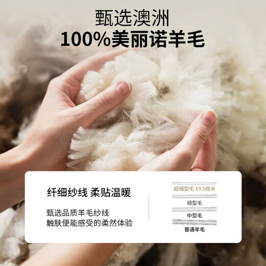 EMZ鄂尔多斯【100%绵羊毛】男士羊毛外套秋季中长款连帽毛呢大衣男装