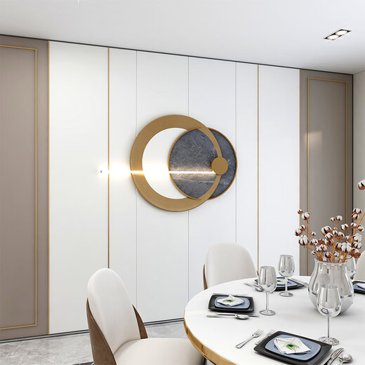 Wohnzimmersofa Hintergrund Wanddekoration Licht Luxus Restaurant Eingangswanddekoration Hängende Gegenstände Einfacher Schlafzimmer dreidimensionale Wand Hänge 12083 cm Batteriekasten mit Licht