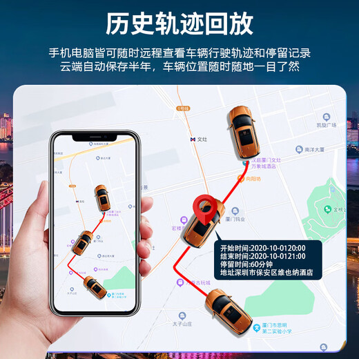 Orixing car locator gps car electric vehicle vehicle positioning tracker elderly anti-lost children positioning tracking artifact car OBD version + no charging + real-time positioning, track playback