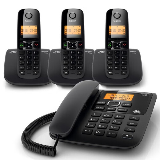 Gigaset Gigaset original SIEMENSA730 cordless phone mother machine clear hands-free A530 system A730 gentleman black one to two