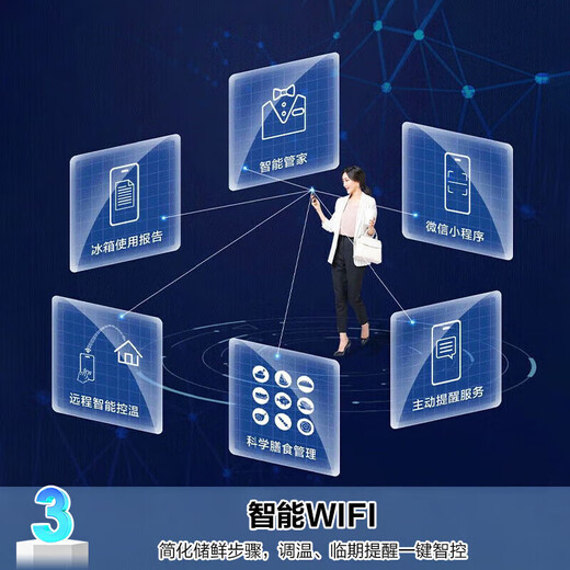 Haier 483 liter French multi-door first-class energy efficiency dual frequency conversion ultra-thin zero embedded oxygen barrier dry and wet storage EPP ultra-clean smart WIFI home smart refrigerator EPP active sterilization system 483 liter + 594 ultra-thin body with zero embedded