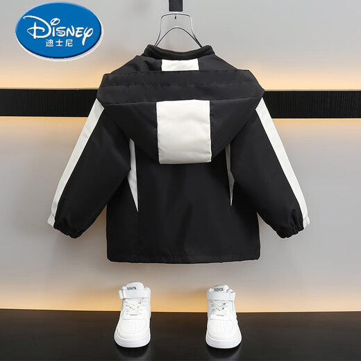 迪士尼（Disney）儿童冲锋衣外套三合一可拆卸男童秋冬装2025新款洋气宝宝女童棉衣 红色夹棉两件套 120 cm 【建议身高115cm左右】