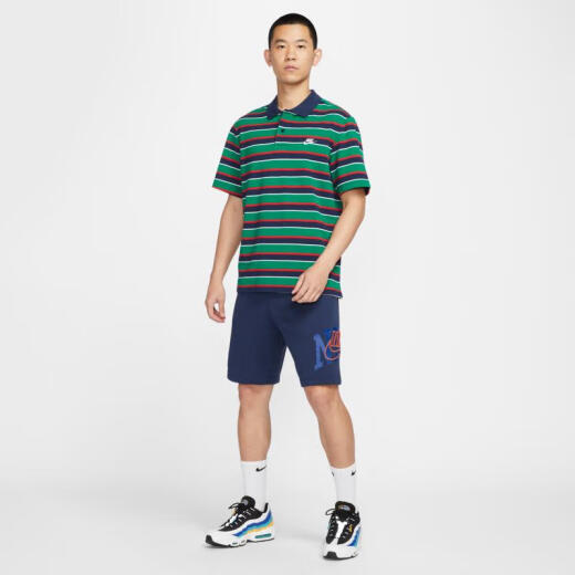 
Nike (NIKE) CLUB Men's Striped Lapel T-shirt FN3897-410 M