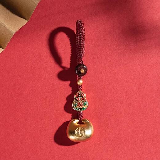 Son élan: accessoires de pendentif de longe de téléphonie mobile, chaîne de téléphonie mobile en laiton, pendentif court de la corde anti-perdure, shajin quinqueux gourde de dieu de richesse, gourde de clés USB