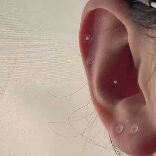 
Meipai ear stick for women plastic ear piercing invisible without removal and anti-blocking ear needles for students' ear studs for women transparent ear stick SN1389SN 3mm flat head ear stick 30 [+ double grid box + ear plug]