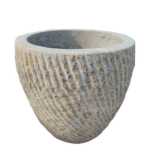 Stone mortar, old-fashioned large-sized glutinous rice cake stone mortar, old-fashioned stone mortar for hammering peppers, natural stone mortar, stone garlic pounder, about 35cm in diameter, thickened anti-grain stone mortar