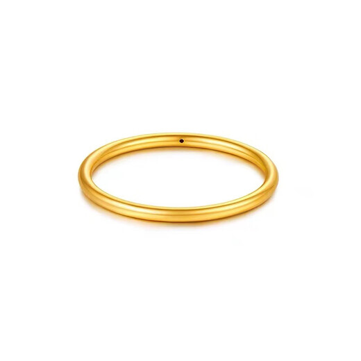 Xifumen Gold Ring for Women, Smooth Ring Ring, Sansheng Sansei Shiny Finger Ring, Simple, Fashionable and Versatile Gift for Girlfriend, Smooth Ring-No. 18, 3.05g, more refunds, less replenishment
