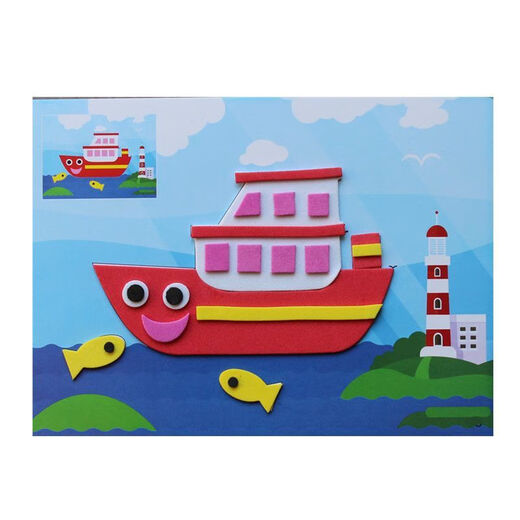 Enfants de pâte animale 3D tridimensionnels dessin animées de maternelle à petite classe jouets éducatifs auto-adhésifs bricolage à la main autocollants dinosaures 20 exemplaires [animaux + transport + fond marin + dinosaure]