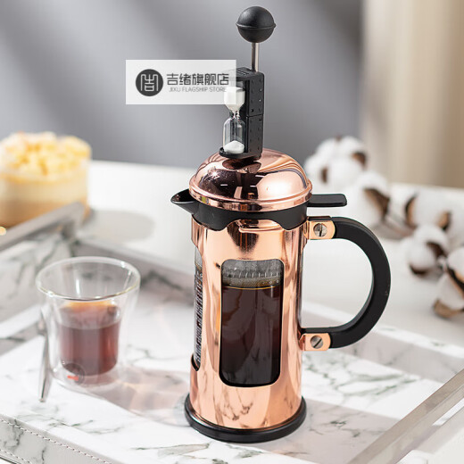 Green Yoke 1bodum French Press Bodum Bodun French Press 350ml stainless steel coffee pot heat-resistant filtered tea gold 1000ml+350ml double-layer glass cup