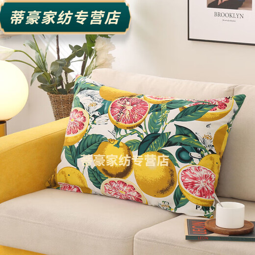 Rongtao 2023 new sofa pillow cover rectangular core-free cushion canvas pillow long backrest living room backrest staggered space fine canvas 60X80 core-free