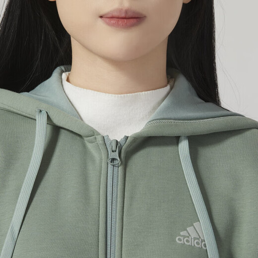 
Adidas jacket women's spring new hooded jacket fashionable comfortable warm knitted sports casual jacket cardigan IK9894 S