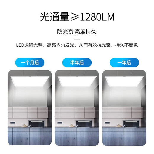 NVC Lighting (NVC) LED integrated flat panel light embedded panel light pearl white 18W white light 300*300